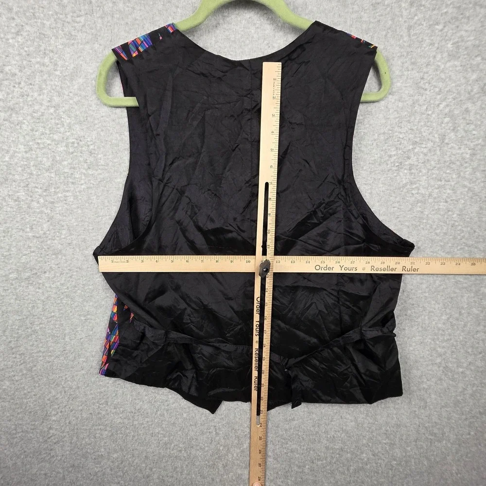 Lord West Vest Mens Large Multicolor Silk Tuxedo Waistcoat Made USA‎ Wedding